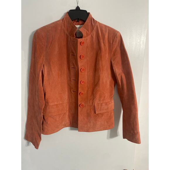 Chadwick’s genuine leather jacket women’s size 8 salmon pink vintage - Picture 1 of 4